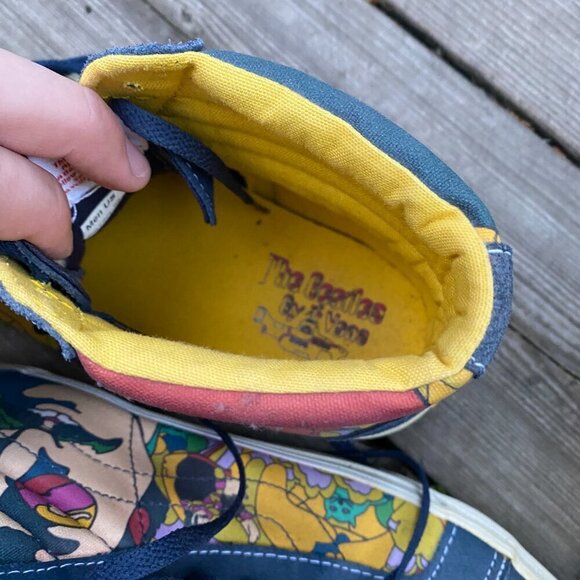 RARE The Beatles X Vans Sk8 High Yellow Submarine With Box Size 11 - Picture 12 of 16